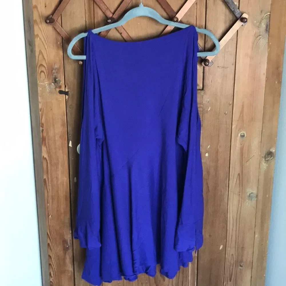 Free People purple cold shoulder tunic dress